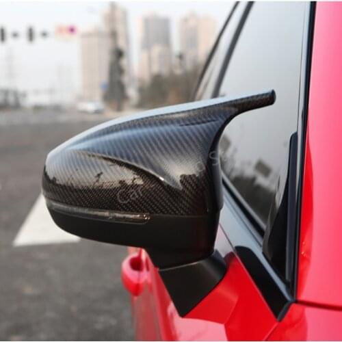 For Audi A3 8V Side mirror Covers High-Quality Carbon Fiber Cattle Horn shape Mirror Cover Fit audi a3 s3 rearview Mirrors cover