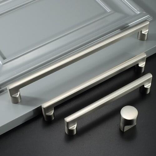 Zinc alloy Cabinet Handles Knobs Drawer Pulls Kitchen Door Handles Furniture Long Handle Cabinet Door Hardware