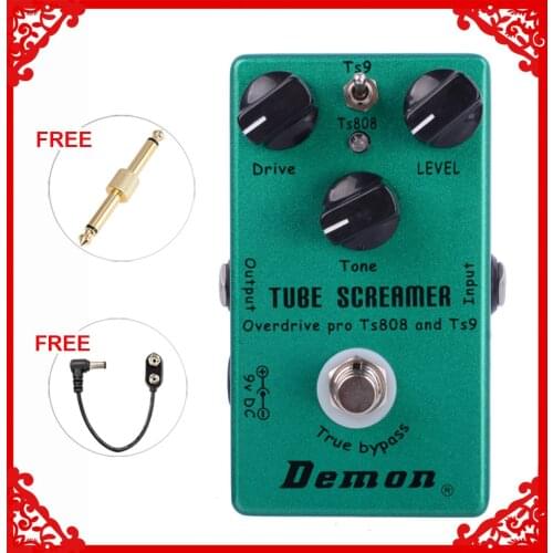 Demon fx Hand Made Guitar Effect Pedal TS9 and TS808 Tube Screamer 2 in 1 Overdrive And True Buypass
