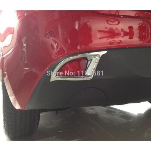 For Mazda 3 M3 Axela hatchback(5DR) 2014 2015 2016 ABS Chrome Rear Fog Light Lamp Cover Trim Molding Bezel Garnish