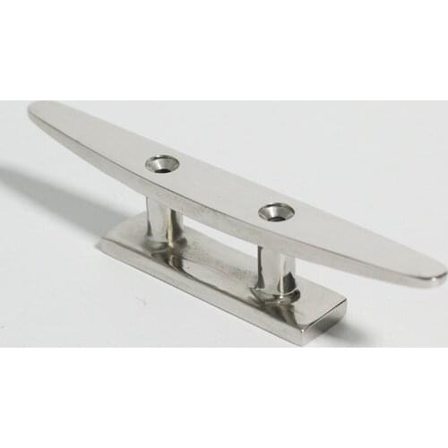 1 pcs Boat Cleat 6" Flat Top Low Silhouette Marine Yacht 316 Stainless Steel Cleats
