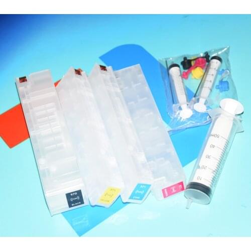 Grade A Free Shiping For HP 970 971 Pro X451dn X451dw X576dw X476dn X476dw Refillable Ink Cartridge with chip