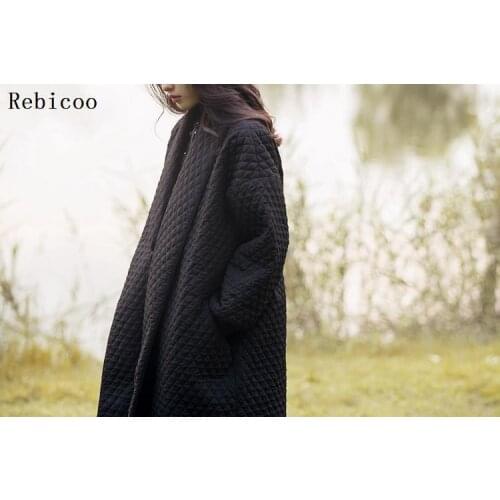 Jacket Autumn Women Large Size Long Loose Black Windbreaker Long Trench Coat