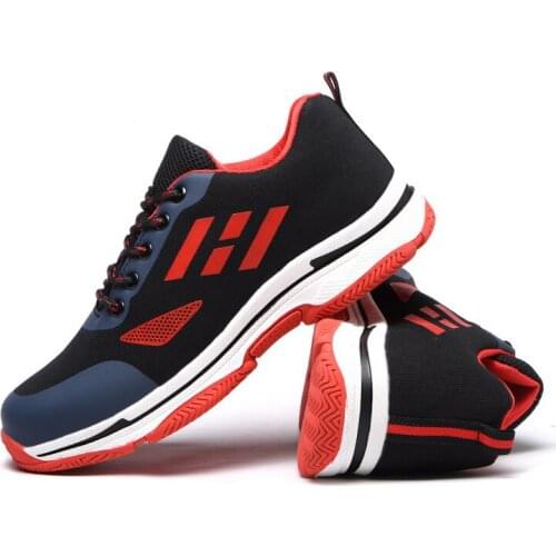 Fashion Classic Retro Safety Boots Air Mesh Breathable Protection Work Shoes Outdoor Trekking Safety Shoes