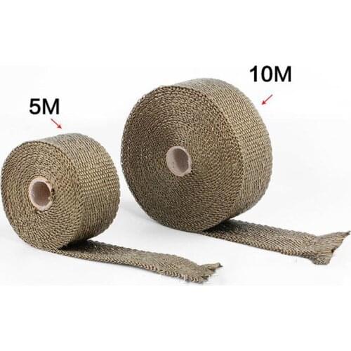 Motorcycle Exhaust Thermal Exhaust Tape Header Heat Wrap Resistant Downpipe For Motorcycle Accessories 5M 10M With Fixed Strap