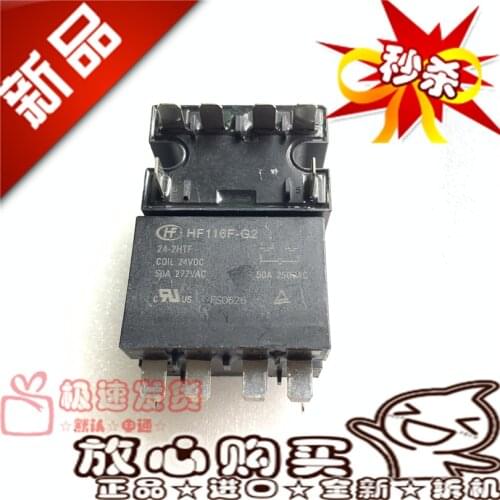 New off-the-Shelf HF116F-G2 24-2HTF 50A Two Normally Open-Type HF116F-G2 Relay
