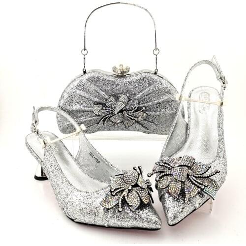 OLOMM New coming African sandals Italian shoes and bags to match shoes with bag set !TX-36