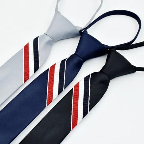 New Design Gentle Men Tie 5cm Striped Classic Business Neck Tie For Men Suit For Wedding Party Necktie Factory Sale Zipper