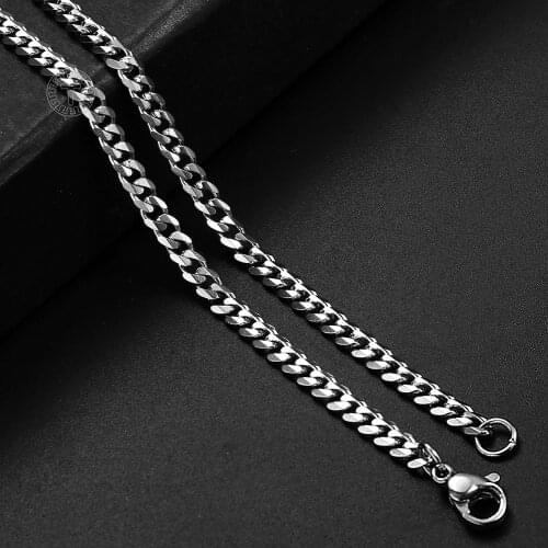 3mm Necklace for Men Women Stainless Steel Rolo Wheat Box Curb Cuban link Mens Chain Wholesale Jewelry 45/50cm DKNM01