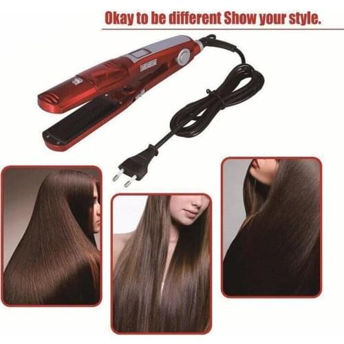 Steam hair straightener ceramic straightner Nano Silver Steam Hair Straightener Hydro Silk Ionic Steam Mist