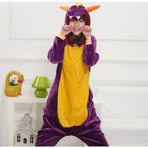 Boy Girl Pajamas Set Kigurumi Purple Dragon Pijama For Women Men Onesie Adult Animal Anime Family Sleepwear Cosplay Pyjamas Kids