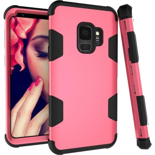 Luxury Anti-drop Cover For Samsung S10E Silicone And PC 3 in 1 Heavy Duty Anti Shock Armor Case For S10 S9 S8 Plus S10E Coque