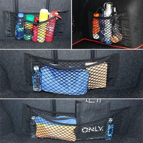 Car Back Rear Trunk Seat Storage Bag Mesh Net For Renault Kadjar Megane Arkana Sandero Koleos fluence latitude