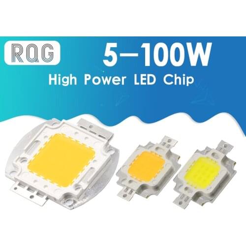 1PCS High Power LED Chip 1W 3W 5W 10W 20W 30W 50W 100W Warm Cold White SMD Light Bead 1 3 5 10 20 50 100 W Watt