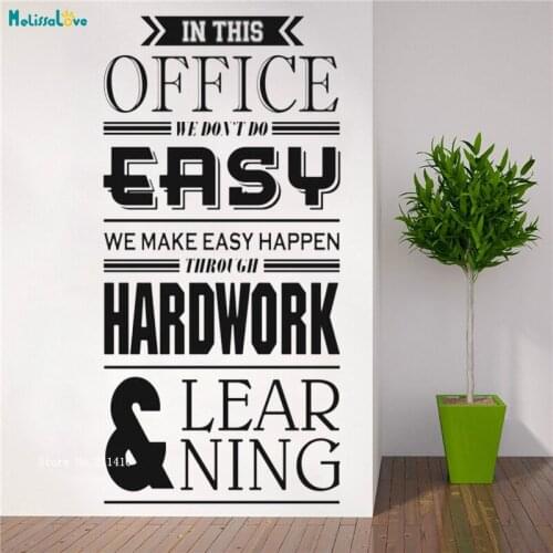 In this Office We Make Easy Happen Decals Self-adhesive Quote Poster for Every Wall Art Sticker Vinyl Metting Room Décor YT3407