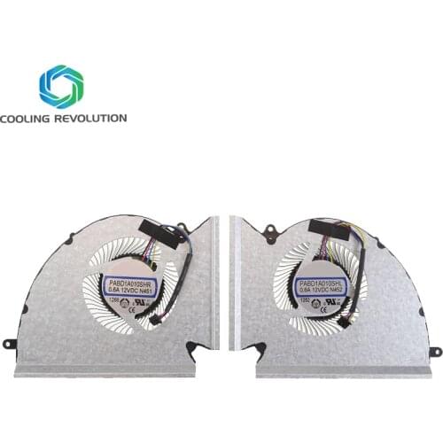 Laptop CPU GPU Cooling Fan PABD1A010SHR N451 PABD1A010SHL N452 for MSI GE76 GP76