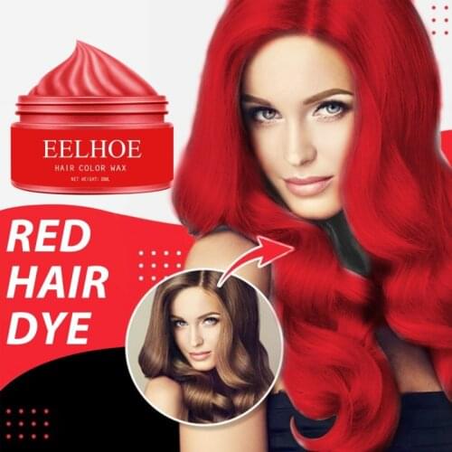 Disposable Color Hair Wax Styling Pomade Grey Natural Hair Strong Gel Cream Hair Dye for Women Men Various Styles Hair Dye Wax