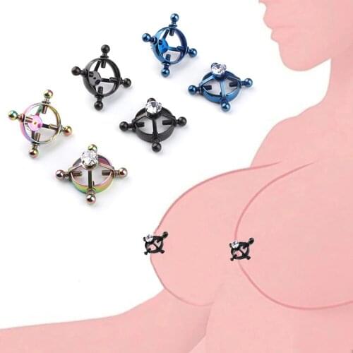 2pcs/Set Nipple Clamps For Women Bdsm Bondage Adult Sex Games Stainless Steel Nipple Ring Sexyshop Acessorios Eroticos