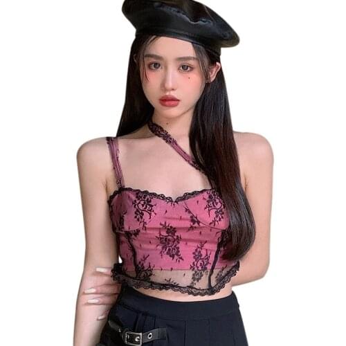 Womens Dot Print Ruffles Slim Vest Summer Sexy Sleeveless Chiffon Sweet Tank Tops