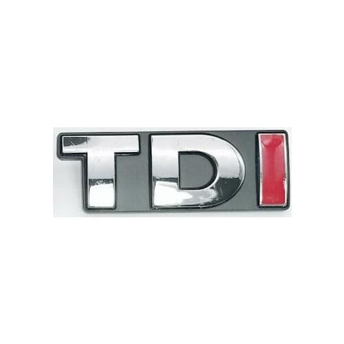 1PCX Free Shipping ABS Plastic TDI Chrome TD Red I Front Grill Emblem Badge Logo