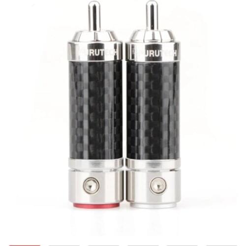 Kuangm Audio 0152AG Hi-End HIFI DIY Silver Plated Male Audio RCA Plugs Connector Jack for Audio RCA Interconnector Cable Cord