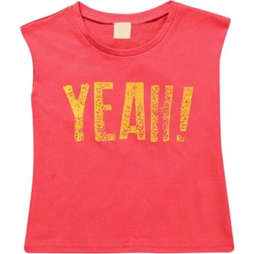 2021 Children Summer Boys Girls T-shirt Baby Clothing Little Boy Girl Summer Shirt Cotton Tees Cotton Vest Sleeveles T-shirt