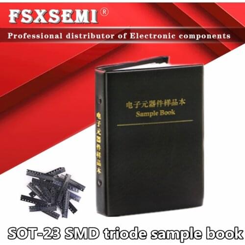 21/36/60values*25pcs/50pcs SOT-23 SMD triode sample book audion kIT S8050 TL431 A42 A92 BAV99 2N2222 BAT54 2N7002 S8550