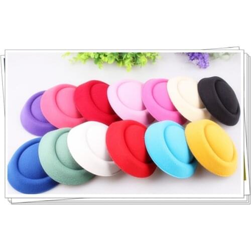 5.2"(13 CM) 13 Color Mini Top Fascinator Hats Wedding Party Hats Glitter Hats Bride DIY Hair Accessories 24Pieces/Lot