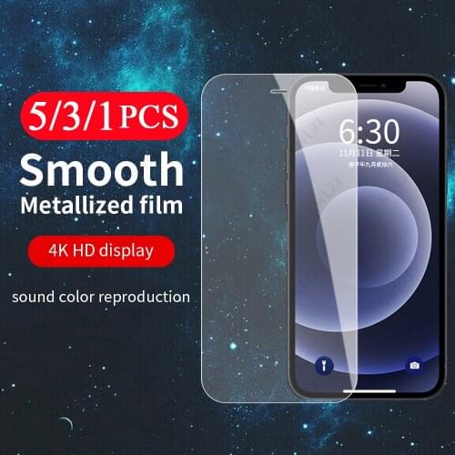 5/3/1Pcs Tempered Glass for iphone X XR XS SE 12 Mini 11 Pro Max 8 7 6 6s Plus Protective Phone Screen Protector Film on Glass