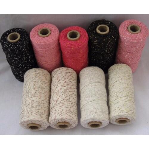 6pcs/lot add all kinds metallic Cotton Baker twine for gift packing (11 kinds color),gold twine,sliver twine,copper twine