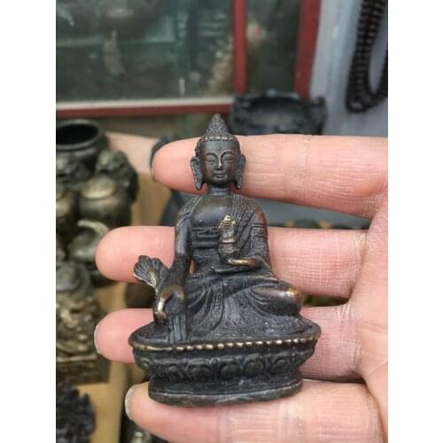 7.5cm Medicine Buddha bronze Statue