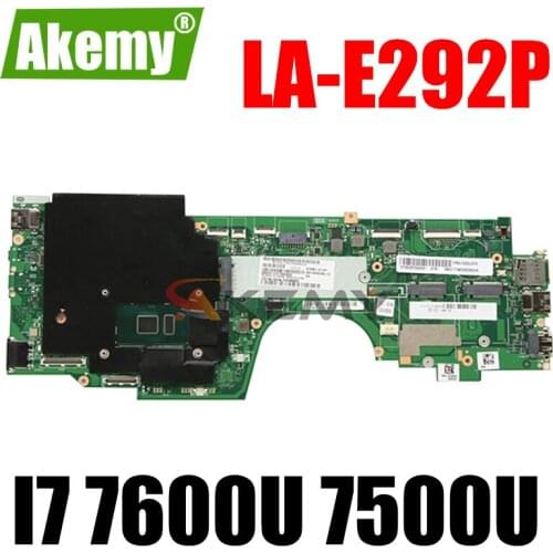 Akemy For Lenovo ThinkPad Yoga 370 Laptop Motherboard LA-E292P Motherboard I7 7600U 7500U 8GB RAM FRU 01HY153 01HY155 01HY169