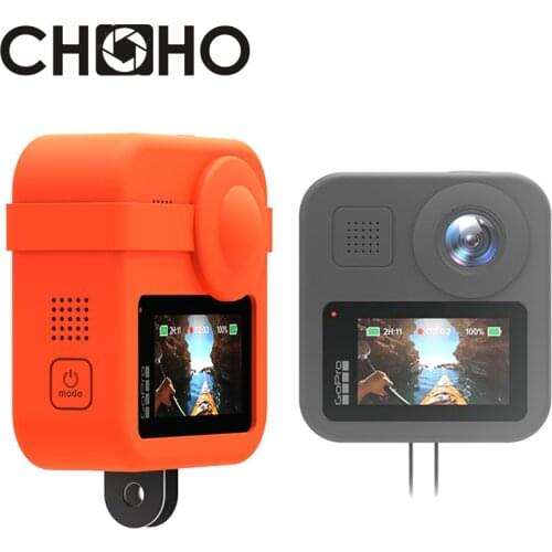 For Gopro Max Accessories Protective Case Soft Rubber Silicone silica gel + Lens Cap Protector Housing For Go Pro 360 Camera