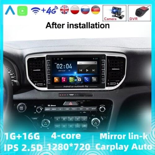 Android 8.1 Car Radio For KIA Sportage 2018 2019 Multimedia Video Player 2 Din 1G+16G Navigaion GPS Stereos Head Unit