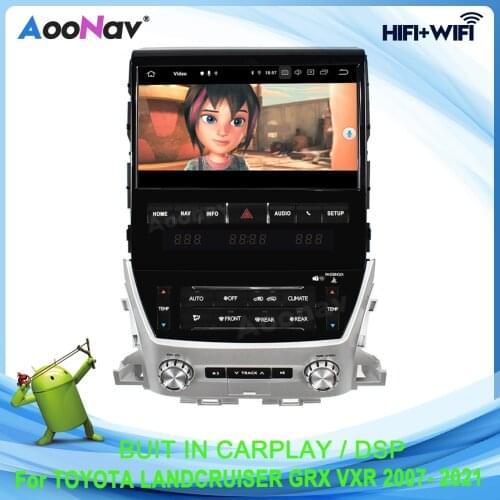 IPS Screen Car Radio For Toyota Land Cruise GRX VXR 2007- 2021 GPS Navigation Stereo Multimedia Operating System DVD RadioPlayer