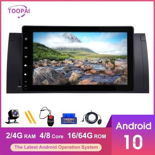 TOOPAI Android 10 For BMW E39 5 Series X5 E53 1996-2007 Auto Radio Streo Head Unit Multimedia Player GPS Navigation IPS SWC 1din