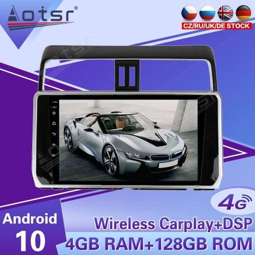 2 Din IPS Screen Android 10.0 DSP Car Multimedia Player For Toyota Land Cruiser Prado 150 2018 Navi Audio Radio Stereo head unit