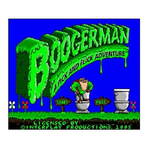 Boogerman - A Pick and Flick Adventure 16 bit Big Gray Game Card For NTSC Game Player Drop Shipping
