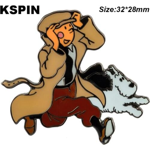 Ding Ding with Dog Badges Lapel Pins Brooches