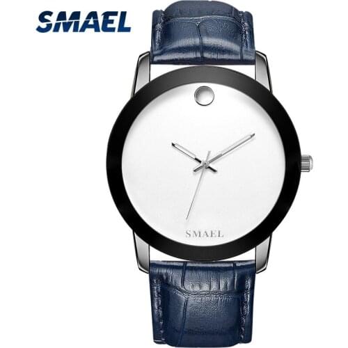 Men Watches Leather Quartz Watch SMAEL Big Digital Men Clock Waterproof relogio masculino1902 Sport Quartz Wristwatch Male Watch