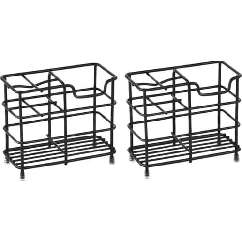 Toothbrush Holder, Anti-Rust and Non-Slip, Durable Steel Bathroom Accessories Storage Rack, Multifunctional