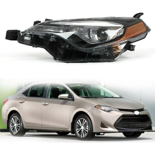 For 17-19 Toyota Corolla CE L LE ECO LED Projector Black Left Headlight Headlamp