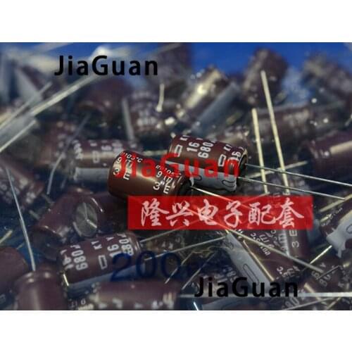50pcs NEW CHEMI-CON 680uf/16v NIPPON KY 16V680UF 10x16MM electrolytic Capacitor 680UF 16V NCC ky 16v 680uf