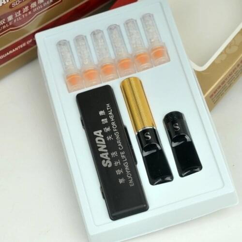 Sanda cigarette holder cigarette filter with sd26 And Portable Box Cigarette filters 3sets /lot SD128