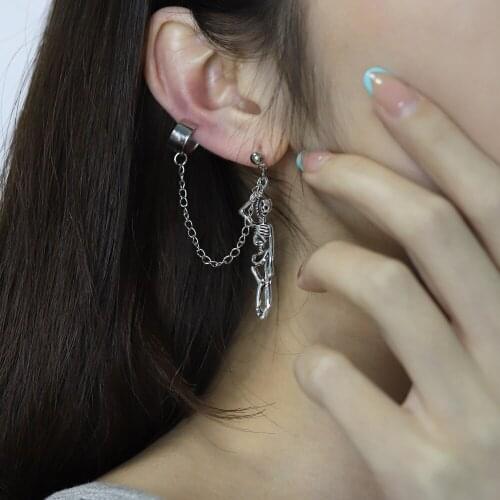 Halloween Handmade Vintage Skeleton Skull Dangle Earrings Long Earings for Women Jewelry Party Gifts Aretes De Mujer Modernos