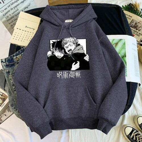 Jujutsu Kaisen Itadori Yuji Fushiguro Megumi Hoodie Harajuku Men Clothing Vintage Funny Tracksuit Oversize Loose Hoody For Male