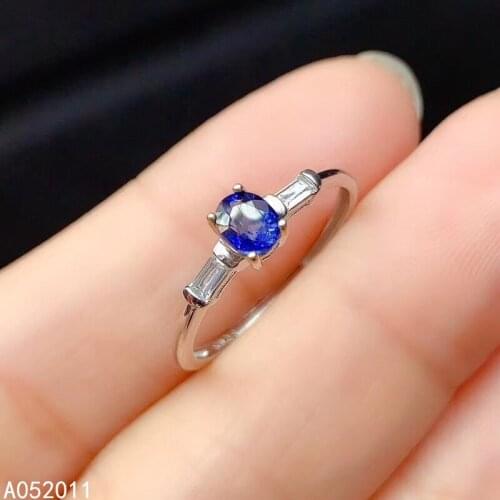 KJJEAXCMY fine jewelry natural sapphire 925 sterling silver trendy new gemstone women ring support test hot selling
