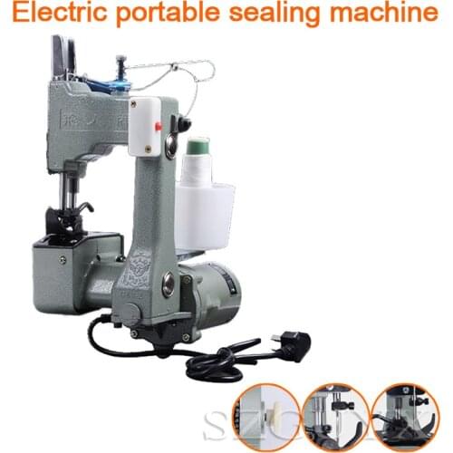 220V/130W Small portable electric sealing machine Woven snakeskin rice bag packing and sewing machine