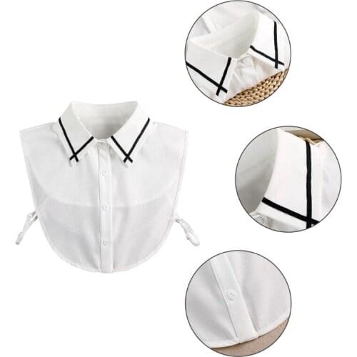 Q39C Women Girls Doll Single Layer Ruffles Fake Collar Shoulder Wrap Detachable Collars Women Clothes Accessories