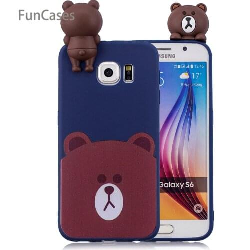 Cute Clouds Phone Case sFor Estuche Samsung S6 Soft TPU Back Cover Protect Vintage Pouch Case For Samsung Galaxy S6 Tel Externe